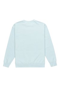 Lyseblå sweatshirt med lange ærmer, rund hals og ribbede manchetter. Lavet af blødt stof med en glat tekstur. Ingen synlig branding eller mønstre.