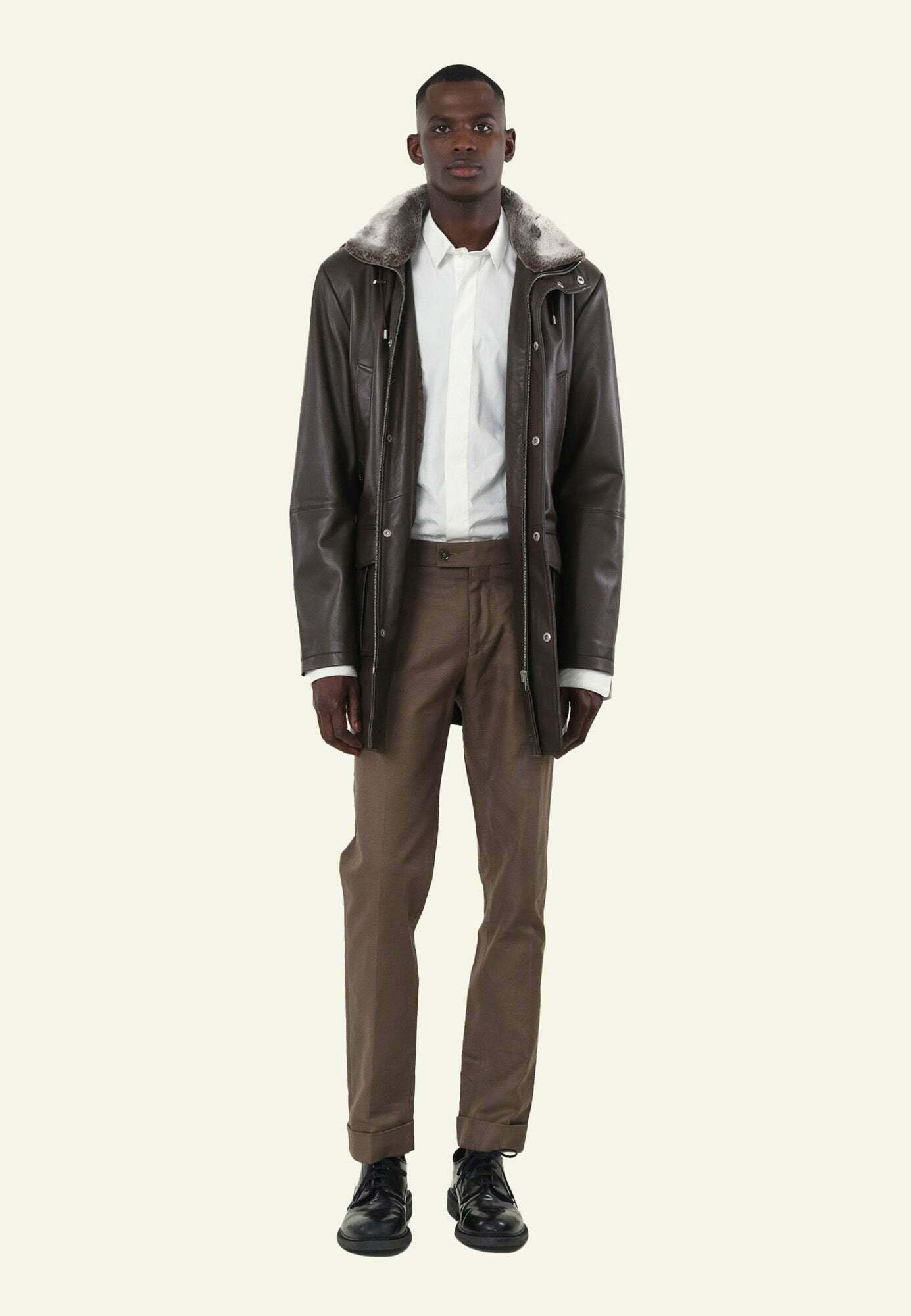Veste En Cuir Serge Pariente - Modèle 3 En 1 - Taille XS - Occasion Très Bon état - Style Motard - Homme