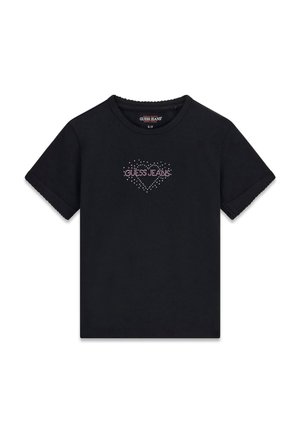 Guess, STRASS-T-SHIRT - T-shirts print - schwarz