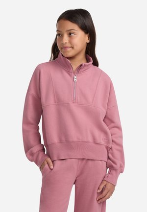 Abercrombie & Fitch ESSENTIAL ZIP - Mikina - mesa rose
