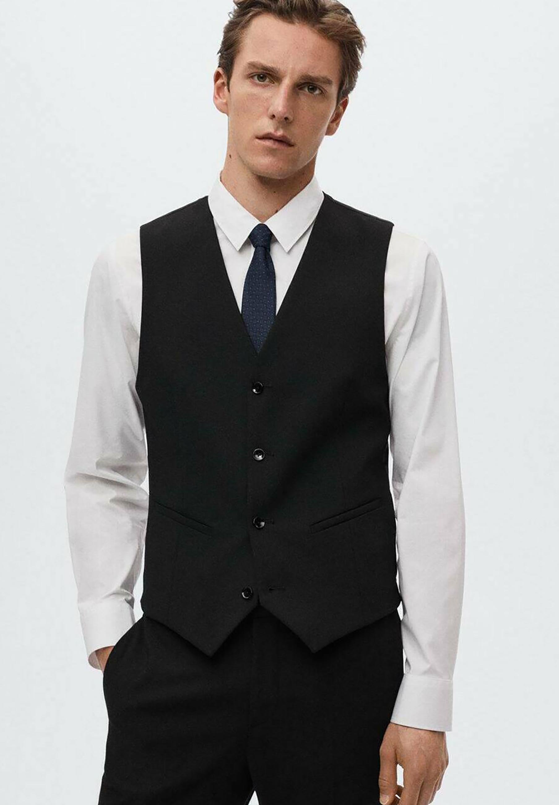 Mode Costumes Gilets de costume Kaffe Gilet de costume gris clair-orange clair style d\u2019affaires