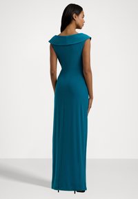 Lauren Ralph Lauren JERSEY OFF THE SHOULDER GOWN - Iltapuku - turquoise sky