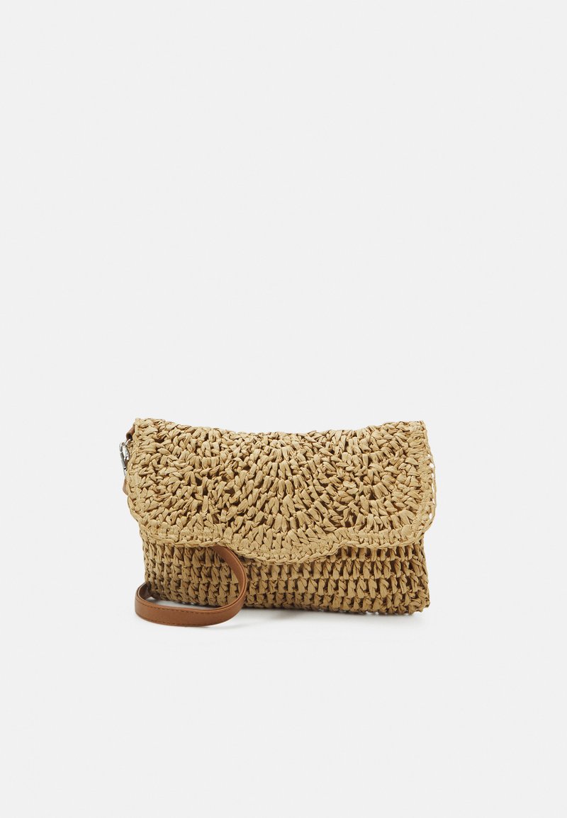 Pieces PCVIOLET STRAW CROSS BODY - Τσάντα χιαστί - nature