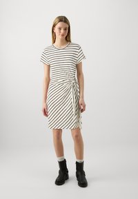 GAP SARONG DRESS - Džersejové šaty - white/black