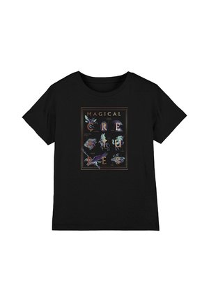 Cotton Soul, HARRY POTTER MAGICAL CREATURES BOOK COVER UNISEX - Print T-shirt - black
