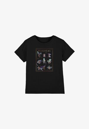 Cotton Soul, HARRY POTTER MAGICAL CREATURES BOOK COVER UNISEX - Print T-shirt - black
