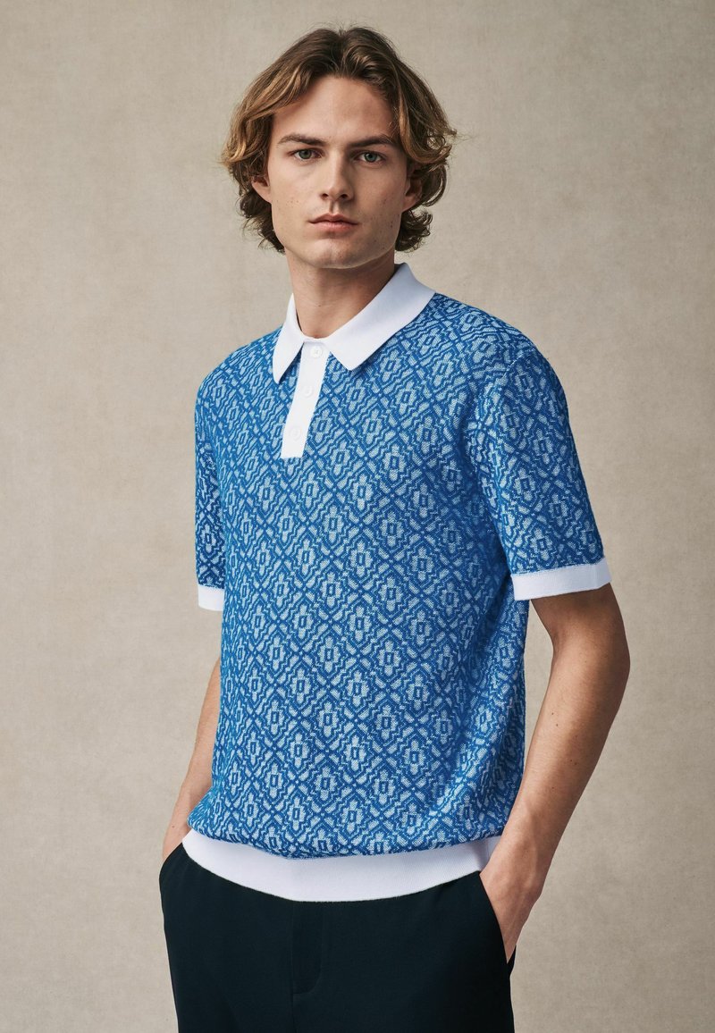 Next - Polo shirt - blue white, Enlarge