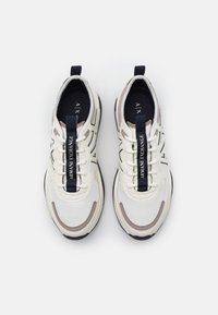 Armani Exchange LACE UP - Sneakers basse - off white/blue