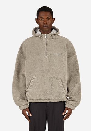 OLTEN HALF ZIP HOODIE - Fleece jumper - flint grey