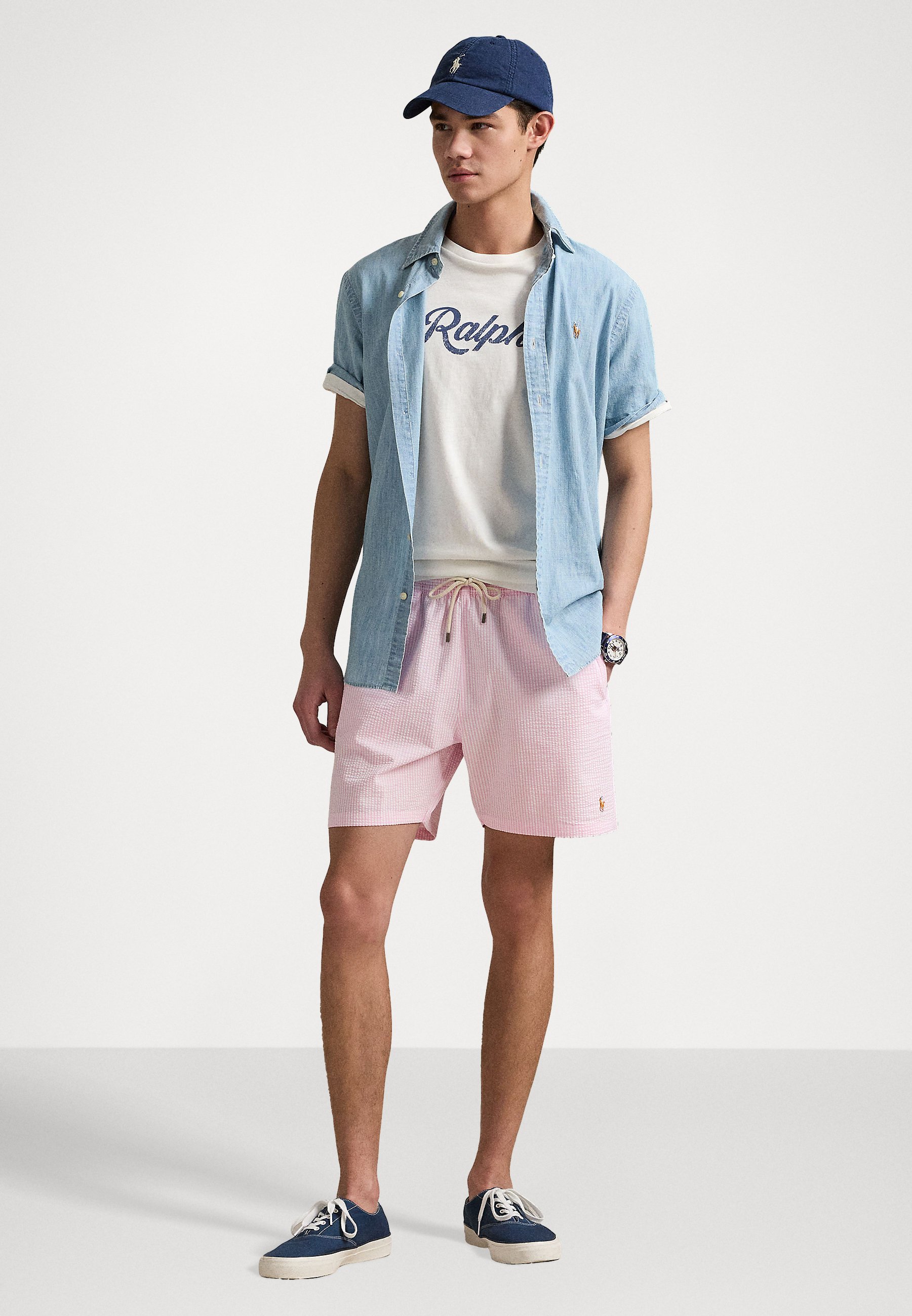 ハーフ・ショートパンツ Ralph Lauren SS25 TRAVELER MID TRUNK (710957782 009) Ralph Lauren SS25 Traveler Mid Trunk - Premium Men's Beachwear