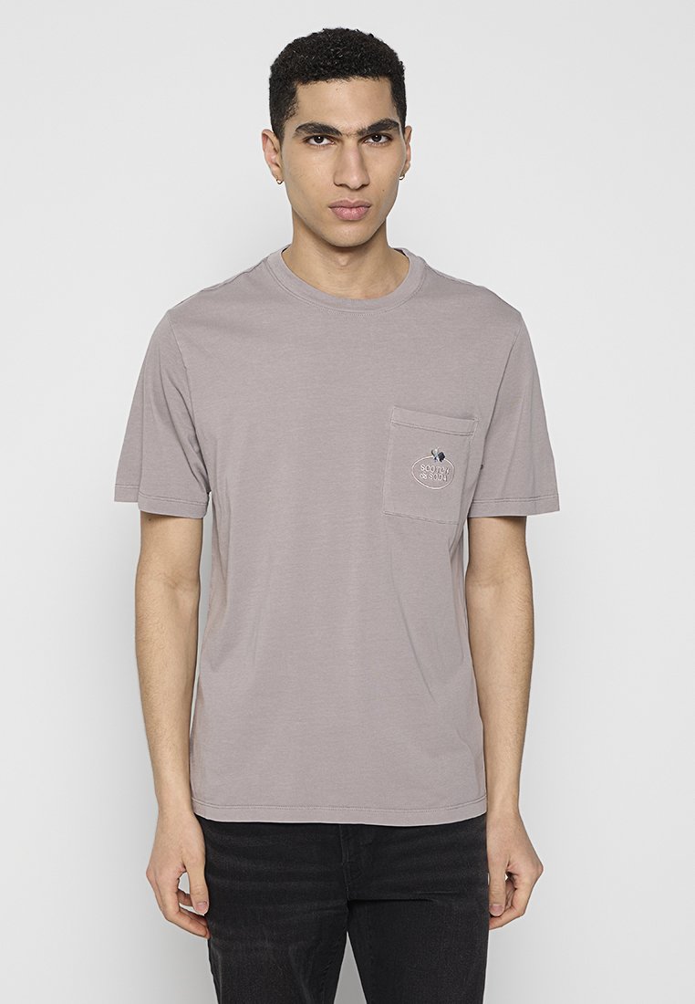 Scotch & Soda T-shirt basic grijs