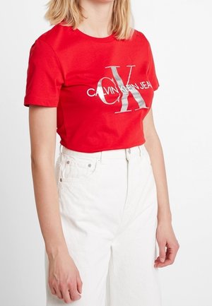 T-shirt med print - red