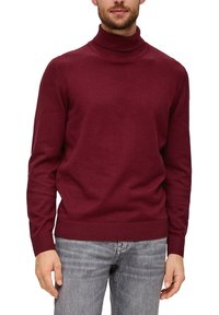 s.Oliver À COL ROULÉ - Strickpullover - bordeaux