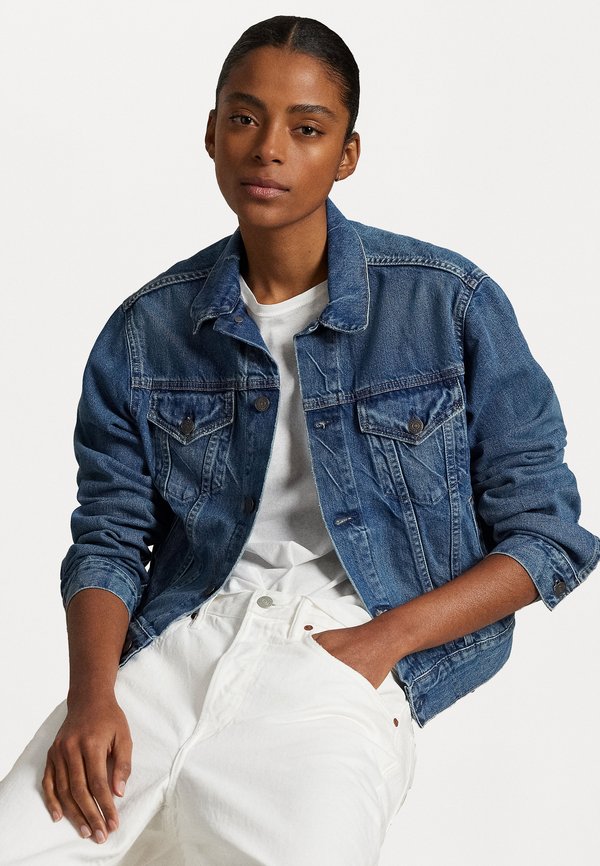 DENIM TRUCKER JACKET - Denim jacket - meuse wash4