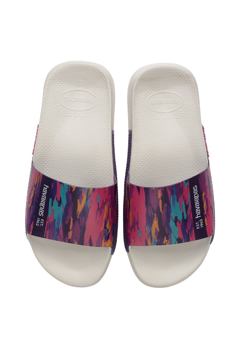 Havaianas HAVAIANAS SLIDE PRINT - Badslippers - white, purple