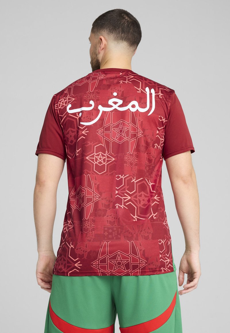 Puma MOROCCO FRMF PREMATCH JERSEY - Oblečení národního týmu - intense red archive green