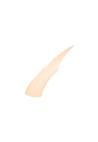 Échantillon de fond de teint liquide avec une texture crémeuse, couleur beige clair, application lisse et sans paillettes ni brillance visible.