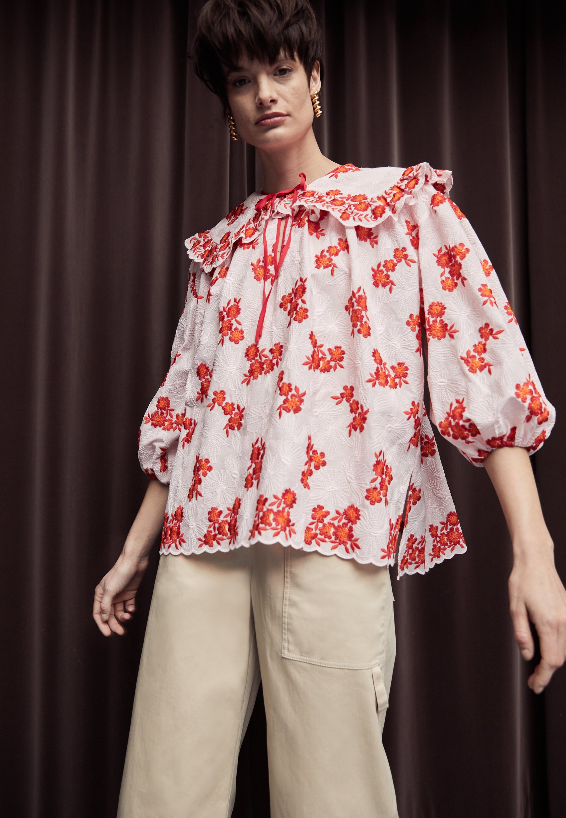 Vivetta FLOWER BLOUSE - Blouse - fantasia base rosa/rosa/light pink -  Zalando.co.uk