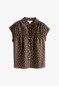 Ikke valgt, brown yellow polka dot