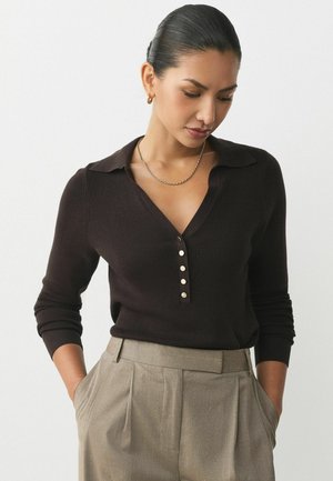 REGULAR FIT - Strickpullover - chocolate brown