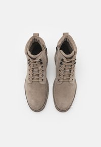 Pier One LEATHER - Bottines à lacets - taupe