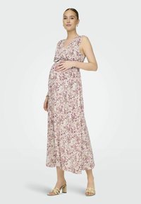 ONLY MATERNITY NORMAL GESCHNITTEN V-AUSSCHNITT  - Maxi šaty - rose smoke