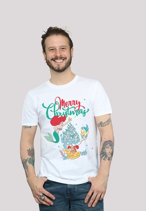 DISNEY ARIELLE DIE MEERJUNGFRAU WEIHNACHTEN - FILM MOVIE - T-shirt med print - white