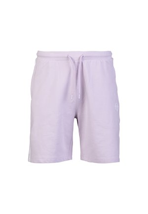 Lichtpaarse katoenen shorts met een elastische tailleband en een trekkoord. Voorzien van zijzakken en een klein geborduurd logo aan de voorkant.
