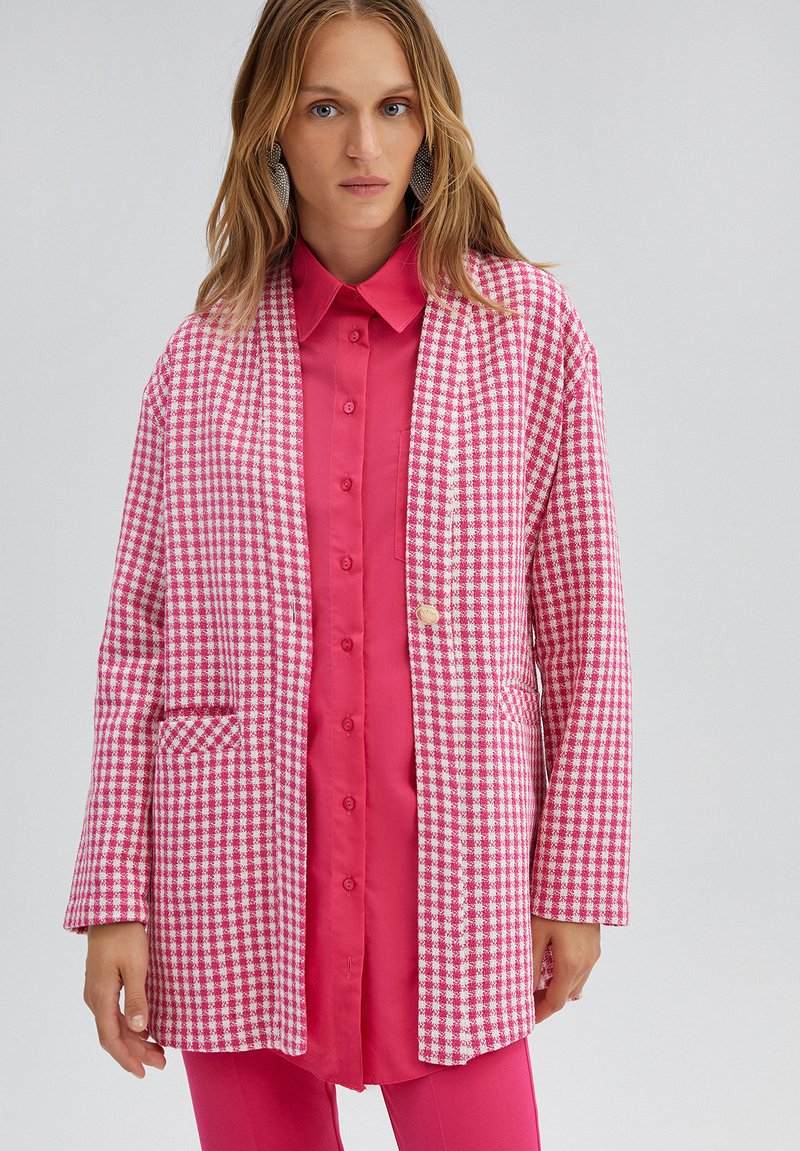 Touché Privé GINGHAM  - Rövid kabát - pink