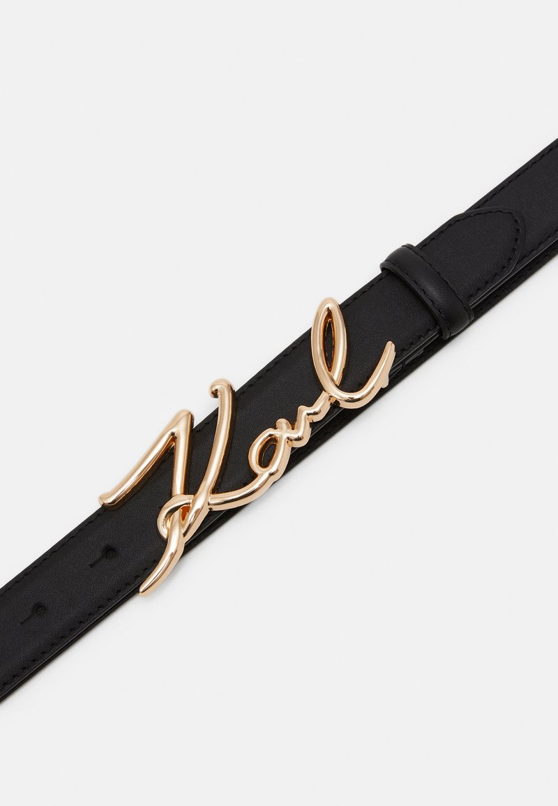 KARL LAGERFELD SIGNATURE - Belt - black/gold/black - Zalando  display picture 1