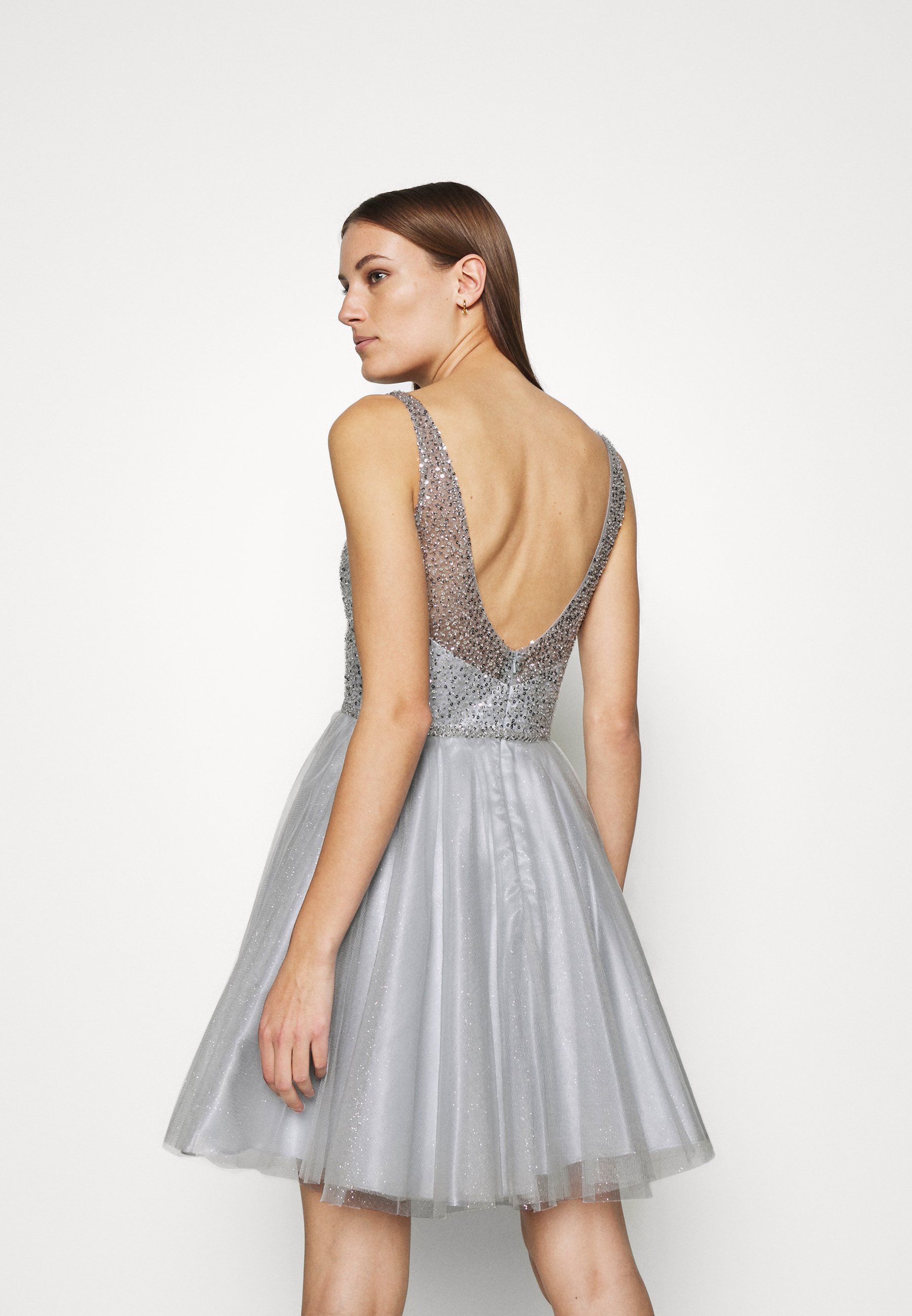 light grey party dress