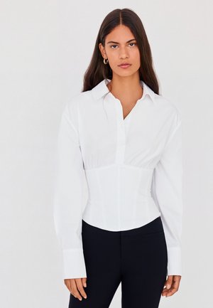 Bershka, CORSET-STYLE SHIRT - Blouse - white