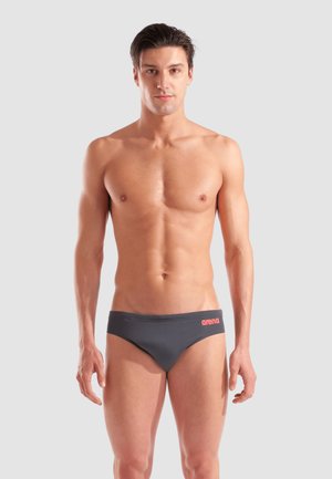 TEAM SOLID - Bañador tipo slip - asphalt-bright coral