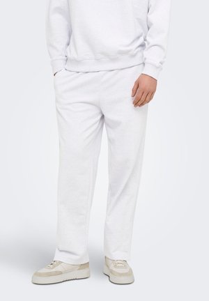 Only & Sons JOGGINGHOSE ONSLUCAS LOCKER GESCHNITTEN JOGGINGHOSE - Pantalon de survêtement - super light grey melange