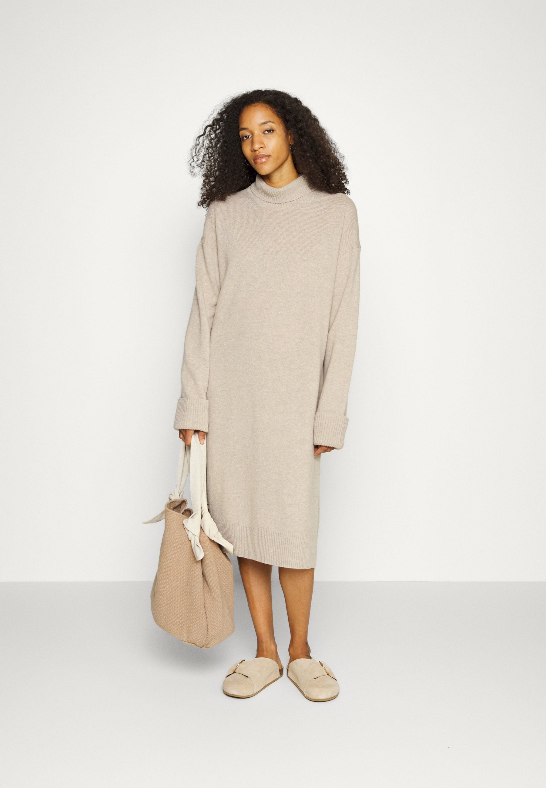 ARKET Jumper dress - oat melange/taupe 