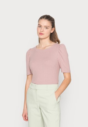 JDYFRANSISKA PUFF SLEEVE - Basic T-shirt - woodrose