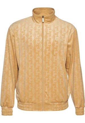 CHEST SIGNATURE MONOGRAM VELVET - Treningsjakke - sand