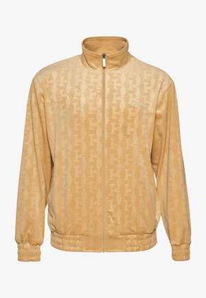 Karl Kani CHEST SIGNATURE MONOGRAM VELVET - Verryttelytakki - sand