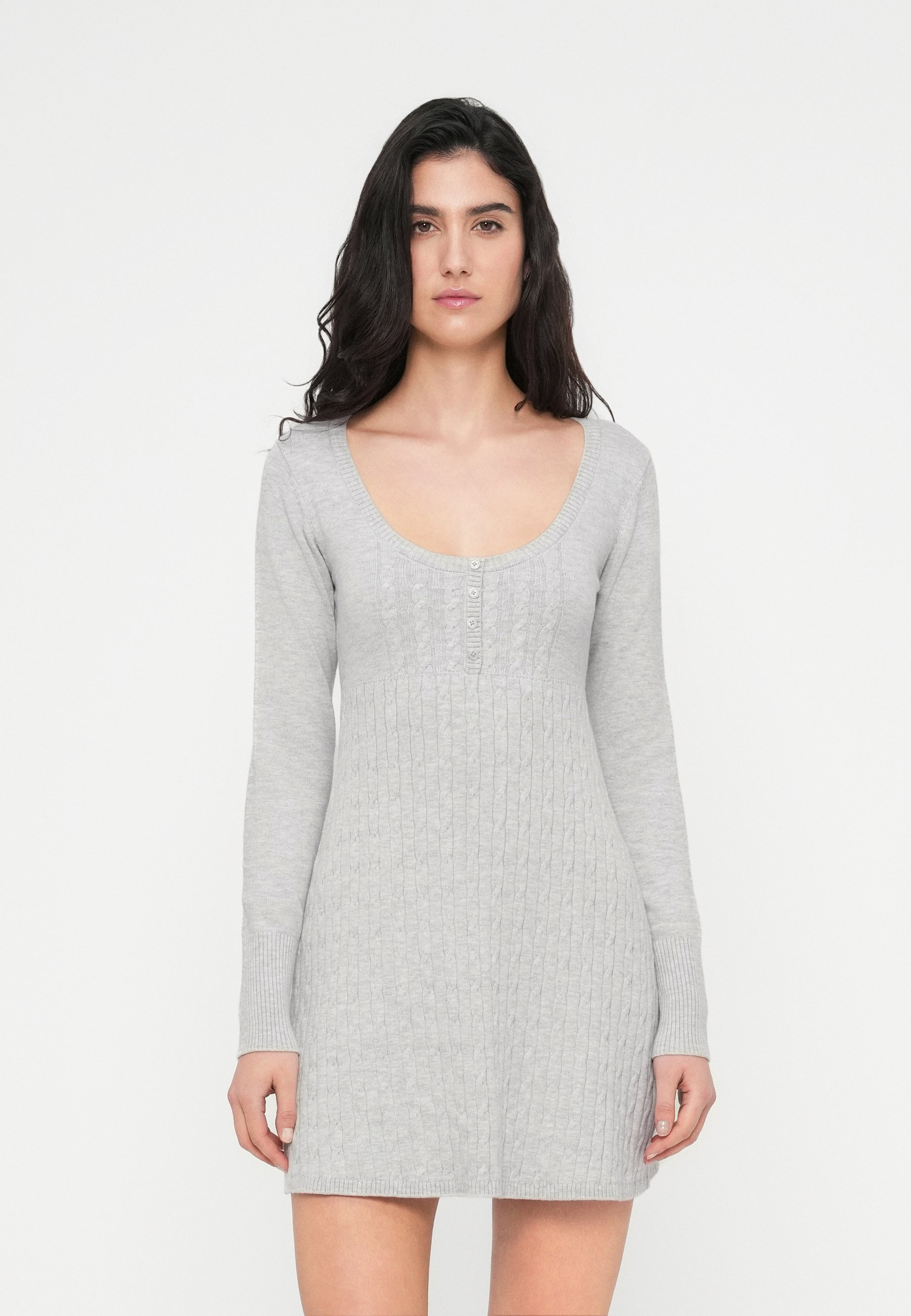 princess polly baby blue dress MOCK NECK SHEER MIX MESH BODYCON MIDI DRESS – SNAP-Something New And Pretty main image 1