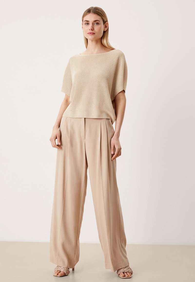 Damen T-Shirts | s.Oliver BLACK LABEL T-Shirt print beige knit/beige - MD96121 Damen T-Shirts | s.Oliver BLACK LABEL T-Shirt print beige knit/beige - MD96121