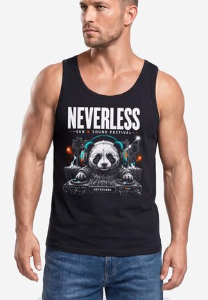 Neverless, TANKTOP HERREN MIT GRAFIK-PRINT - EDM DESIGN ELECTRONIC PANDA - - Top - schwarz
