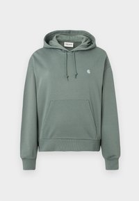 HOODED CASEY - Sweatshirt com capuz - velvet green/silver-coloured