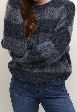 Pullover - mottled dark blue