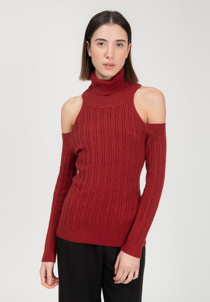 INFLUENCER OFF-SHOULDER - Trui - cognac