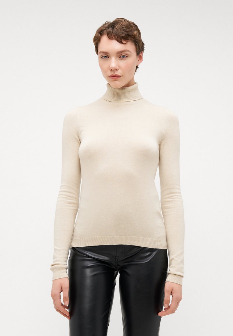 Vero Moda Tall VMHAPPINESS ROLLNECK  - Strikkegenser - oatmeal