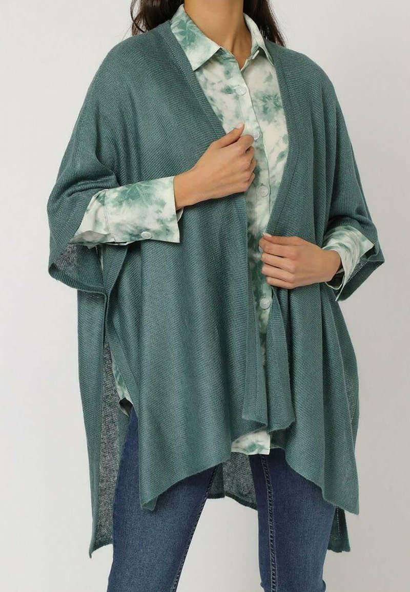 Vero Moda TIPO PONCHO - Poncho - verde azulado