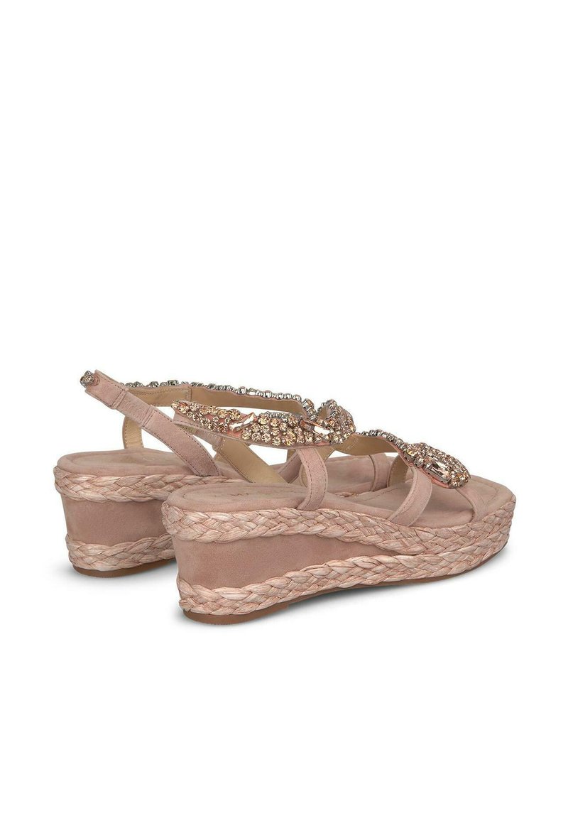 Escarpins Sandales André à Talons Compensés - Cuir Noir, Taille 40, Bon état
