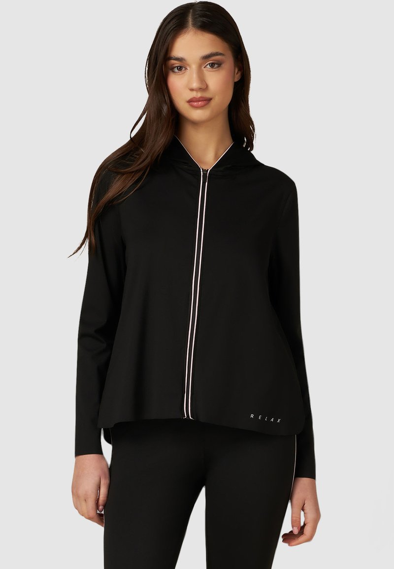 Oltre TECNICO - Sweater met rits - nero/zwart - Zalando.nl