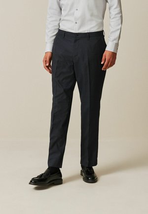 REGULAR FIT TEXTURED SMART - Stoffhose - navy