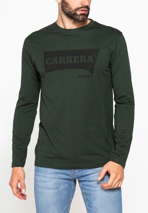 Carrera Jeans, CARRERA JEANS LONG SLEEVE T-SHIRT LOGO PRINT - Maglietta a manica lunga - forest green
